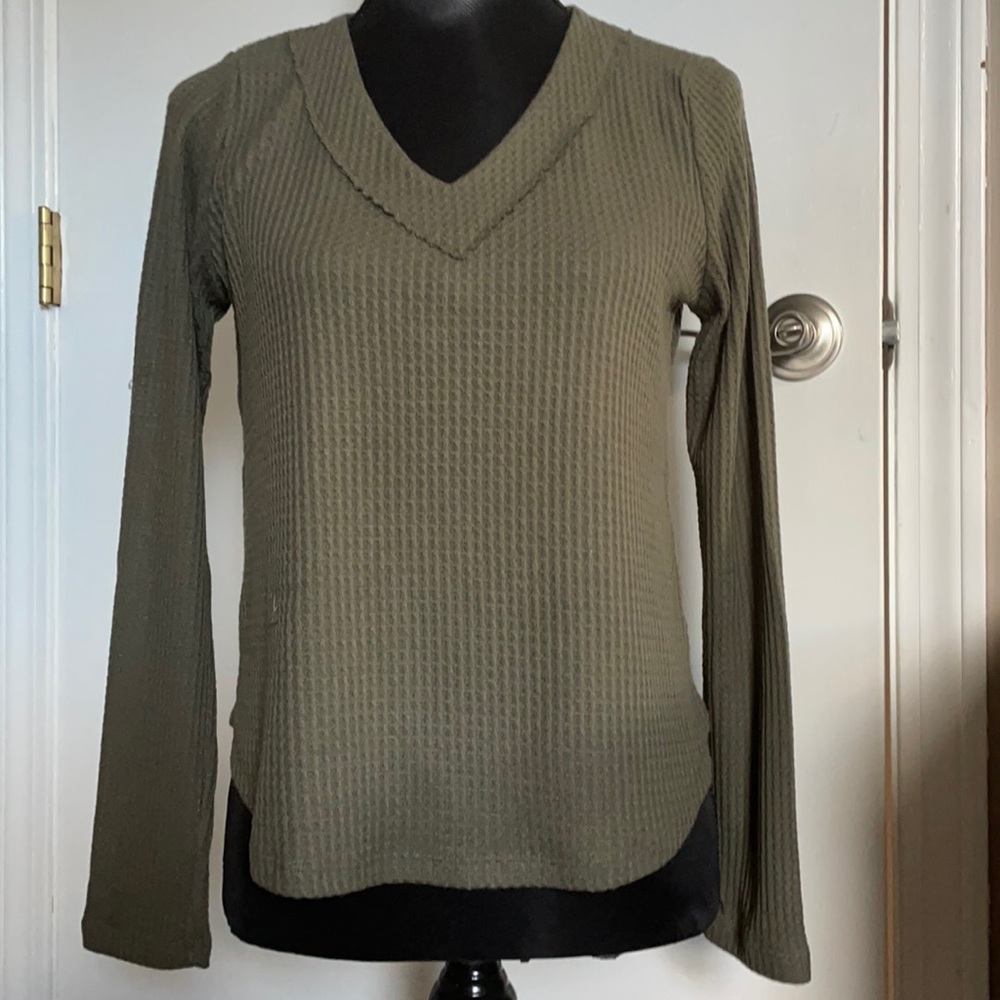 Altar’d State Vneck Waffle Shirt